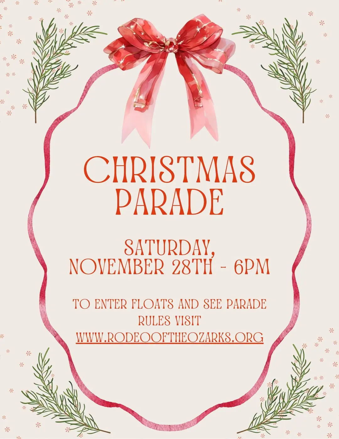 Line Emma Avenue for the Rodeo of the Ozarks Christmas Parade