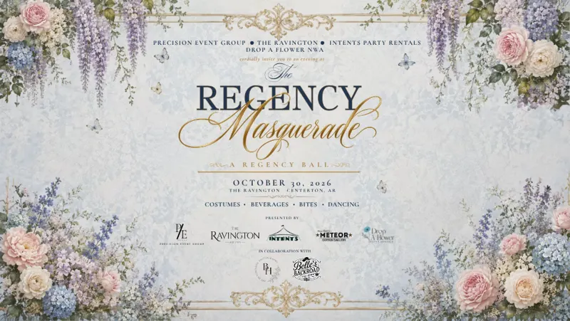 Mask Up for a Regency Ball at The Ravington in Centerton