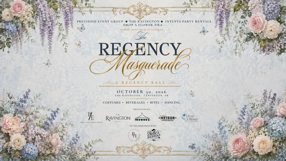 Mask Up for a Regency Ball at The Ravington in Centerton