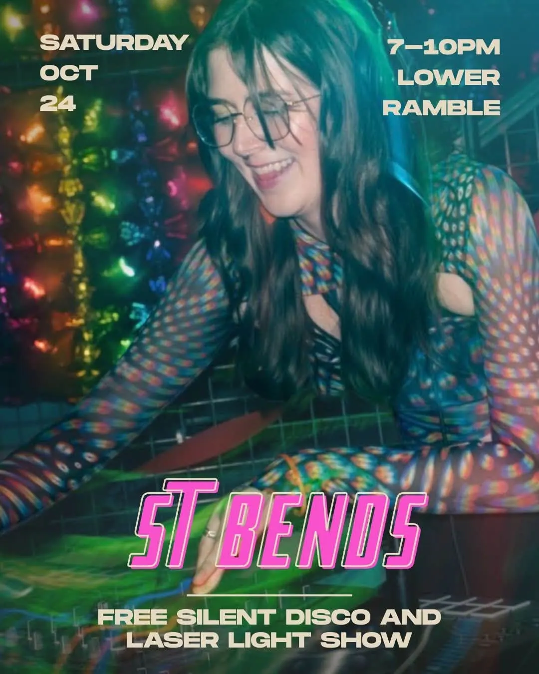 ST Bends poster for Phantasma on Saturday, October 24, 7 to 10 PM at the Lower Ramble