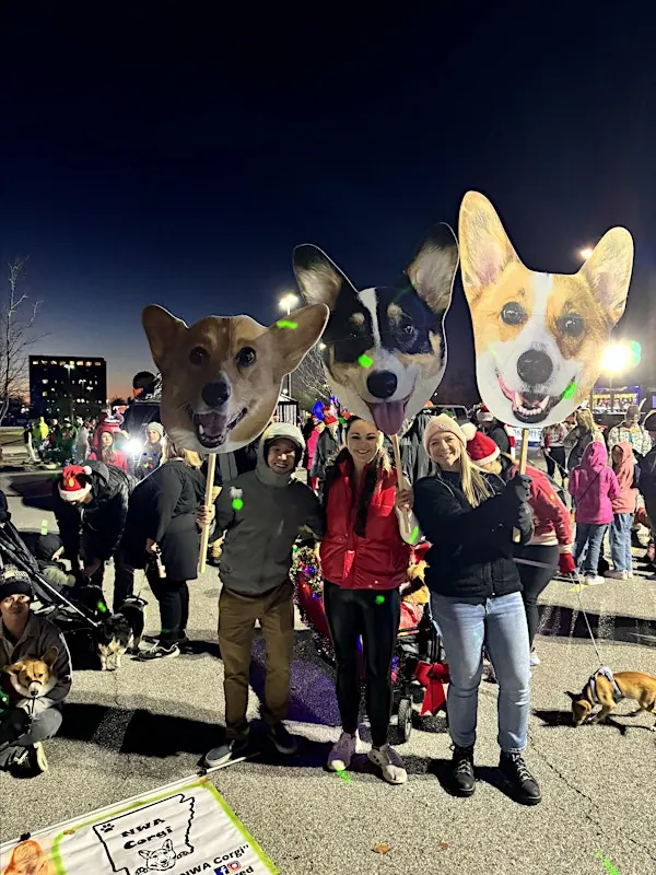 Corgis Take Over Downtown Bentonville for the Christmas Parade