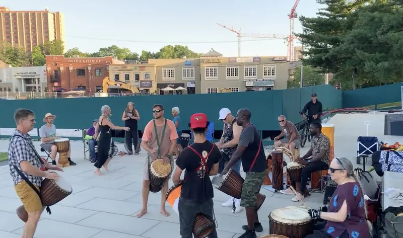 Fayetteville Drum Circle Brings Rhythm to the Upper Ramble