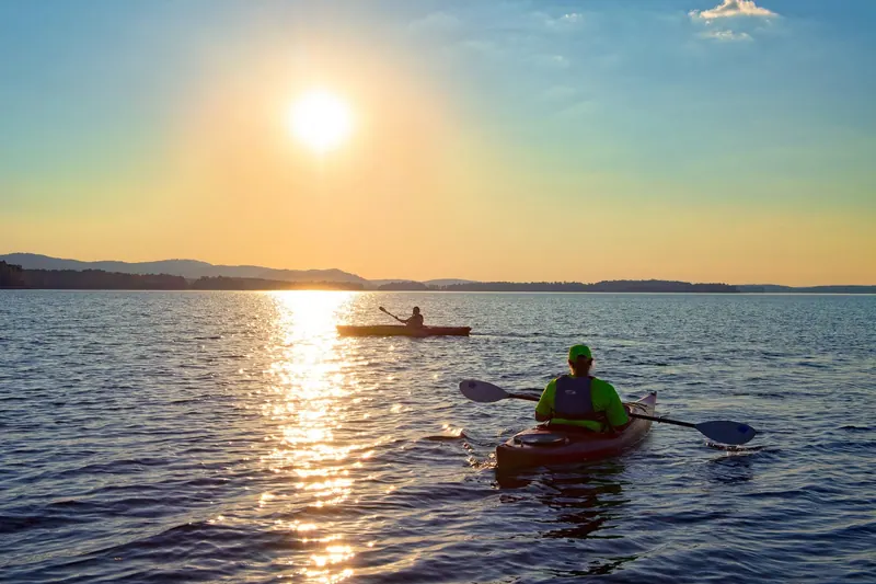 Paddle Beaver Lake at Sunset with Hobbs State Park