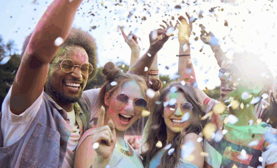 People in the festival